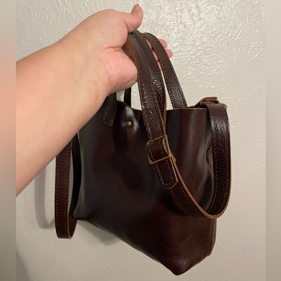Mini crossbody tote, cold brew color - Picture 2 of 10
